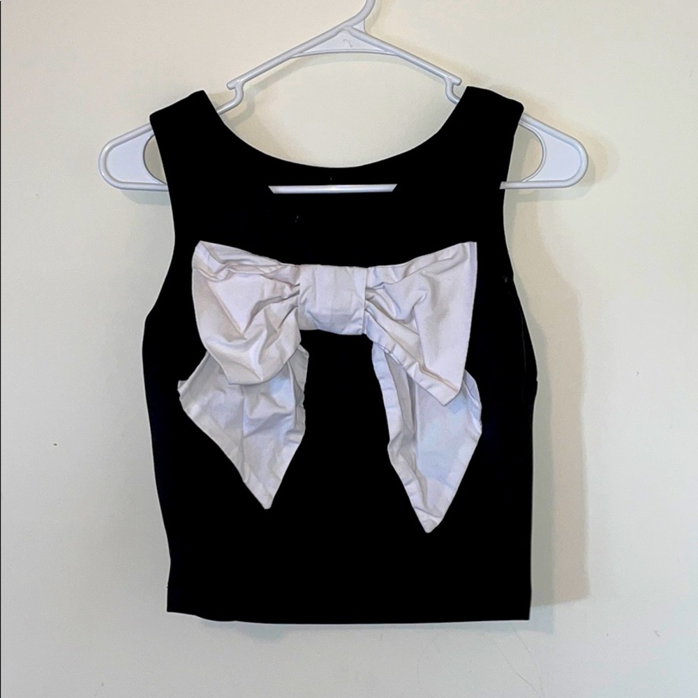 Black bow tie shirt